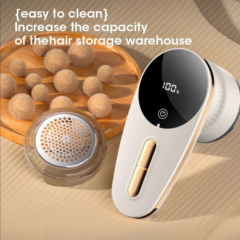 Purilite Select Smart Rechargeable Electric Fabric Shaver with Digital Display, Lint and Pilling Remover for Home Clothes Care