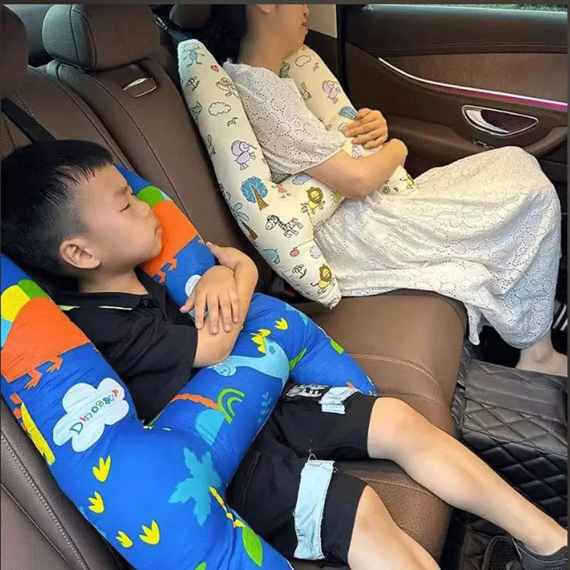 Purilite Select Car Sleeping Safety H-Shape Travel Pillow | Adjustable Head & Neck Support Cushion for Kids and Adults