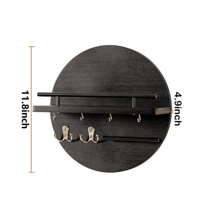 Purilite Select Wooden Wall-Mounted Key Holder with Shelf