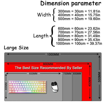 Purilite Select Large Minimalist Desk Mouse Pad 800—400mm