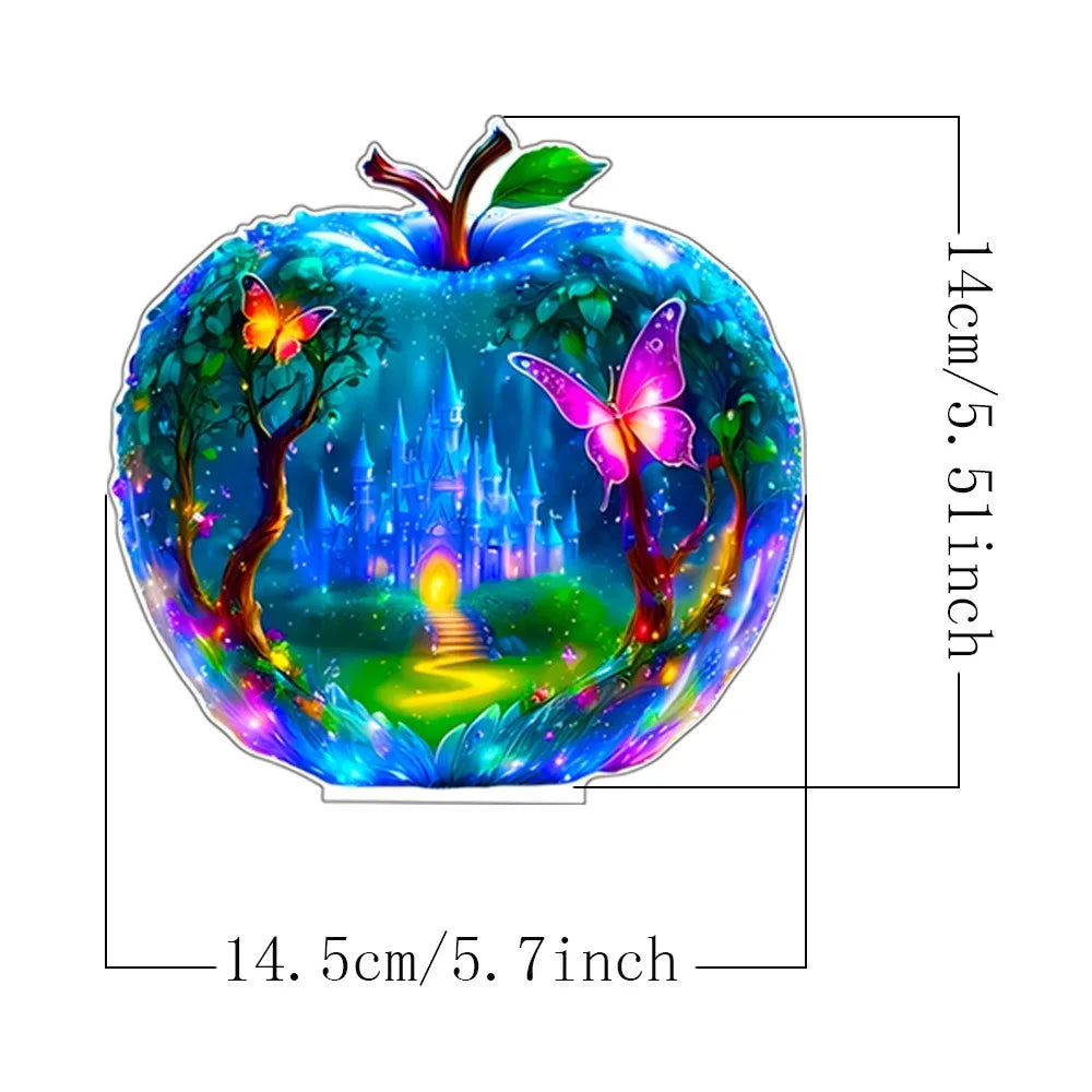 Purilite Select 2D Acrylic Apple Shape Table Ornaments