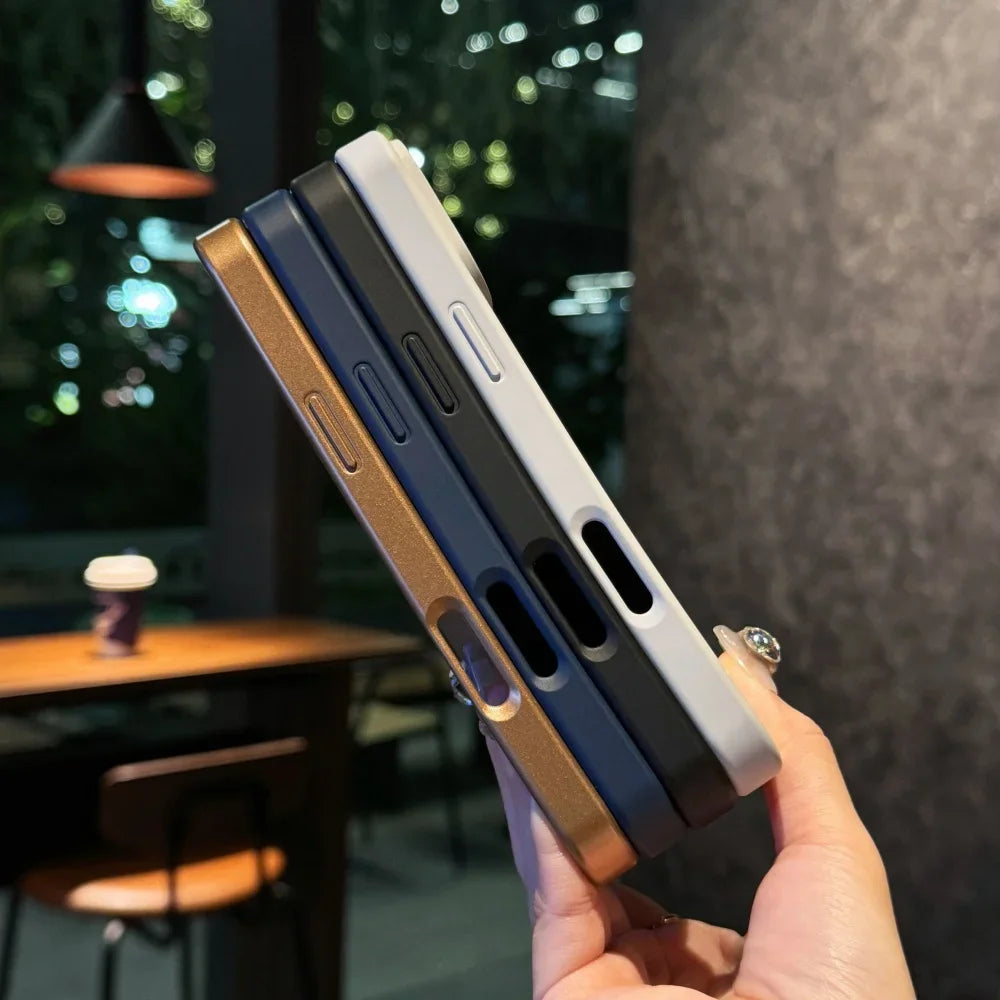 Purilite Select 3D Corrugated Stripe Luxury Business Luggage Case for iPhone 16/15/14/13 Pro Max