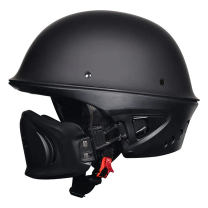 Purilite Select Retro Full Face Motorcycle Helmet | DOT Certified | Unisex Protective Riding Helmet | ABS Shell | All-Season Use