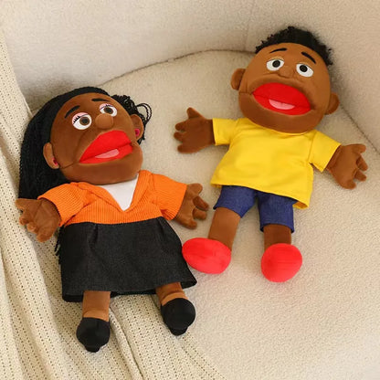 Purilite Select Plush Hand Puppet Family Set | Soft Open Mouth Character Puppets for Kids | Interactive Educational Storytelling Toys