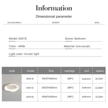 Purilite Select Minimalism Bedroom LED Chandelier