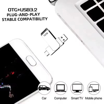 Purilite Select USB 3.2 High-Speed Metal Flash Drive, Portable Waterproof USB Memory Stick for PC, Laptop & Data Storage