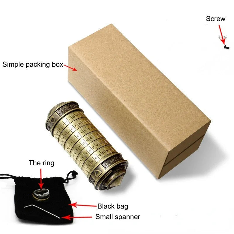 Purilite Select Metal Cryptex Password Lock Puzzle Gift Box with Secret Message Storage