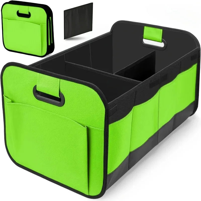 Purilite Select Collapsible Car Trunk Storage Box, 600D Oxford Fabric SUV Cargo Organizer with Multiple Compartments & Reinforced Handles