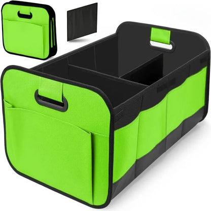 Purilite Select Collapsible Car Trunk Storage Box, 600D Oxford Fabric SUV Cargo Organizer with Multiple Compartments & Reinforced Handles
