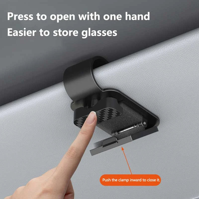Purilite Select Car Sunglasses Clip Sun Visor Glasses Holder Card & Ticket Organizer, Universal Vehicle Eyeglasses Storage Clip Interior Accessory