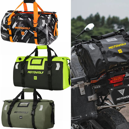 Purilite Select | Universal Motorcycle Waterproof Tail Bag | Back Seat Luggage | 40L / 66L Travel Pack