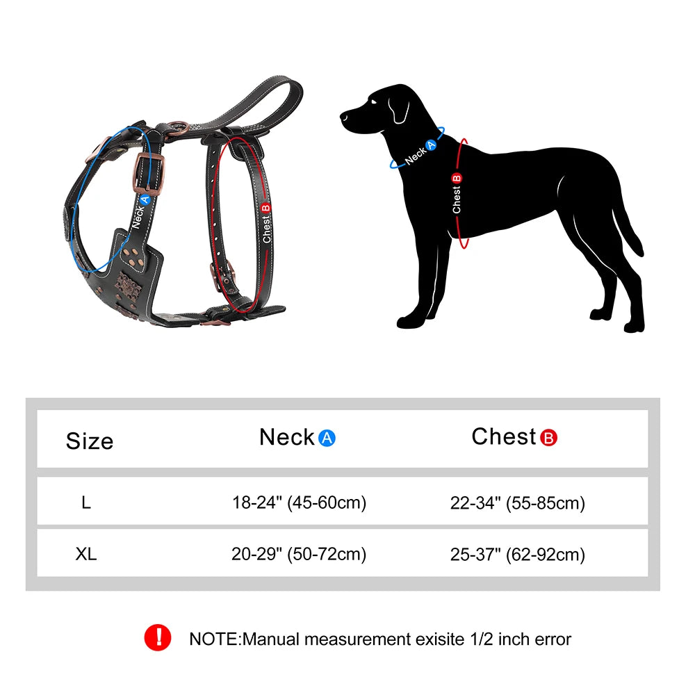Purilite Select Genuine Leather Dog Harness