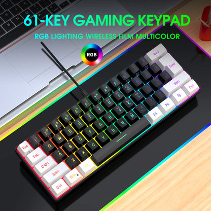 Purilite Select 61-Key Wired RGB Keyboard & Gaming Mouse Combo