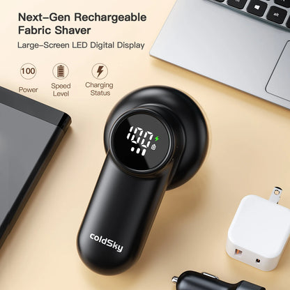 Purilite Select – Electric Lint Remover Rechargeable Lint Remover Clothes Sweater Defuzzer Intelligent Digital Display Lint Shaver Trimmer