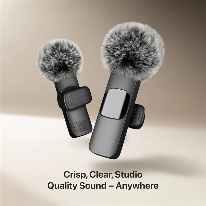 Purilite Select ABAB Mini Wireless Microphone | Pocket Clip Mic for iPhone, iPad & Android | Live Recording | Clear Sound Quality Lavalier Mic