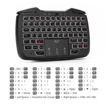 Purilite Select RK707 2.4GHz Wireless Portable Game Controller Keyboard Mouse Combo