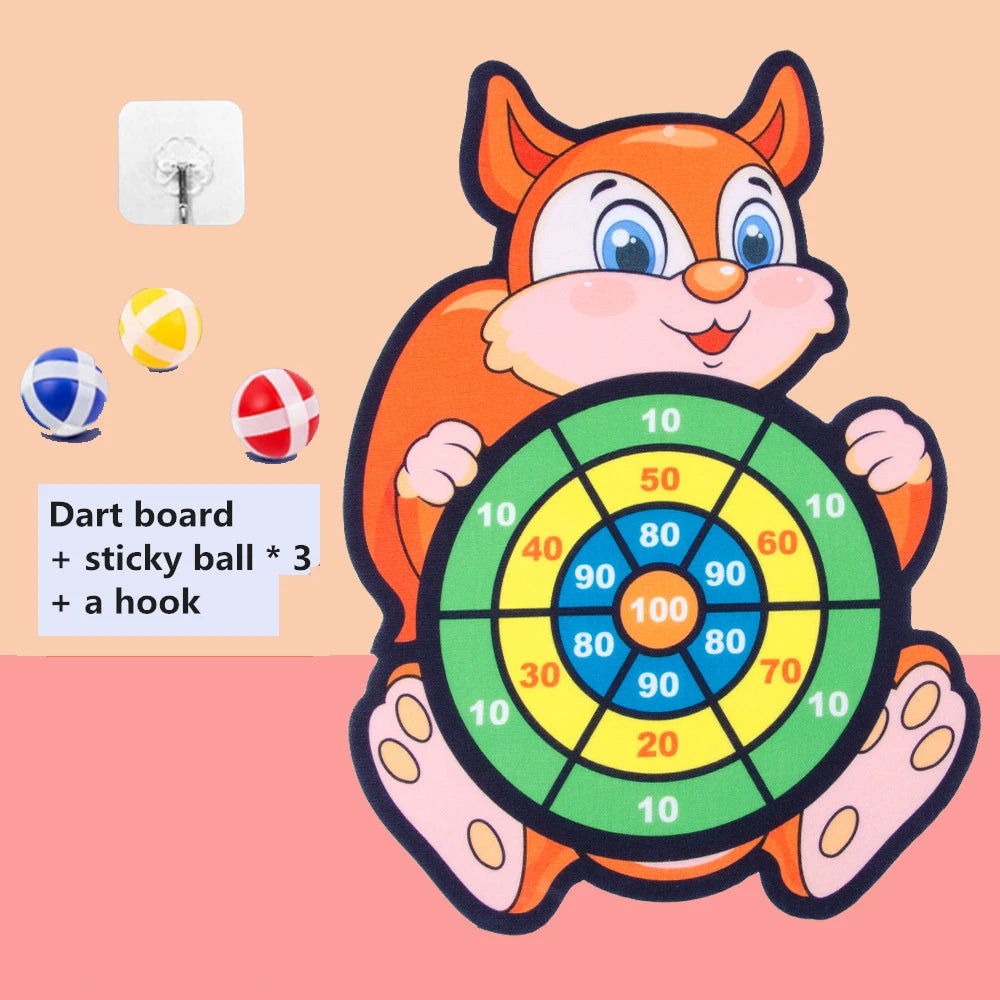 Purilite Select Montessori Cartoon Animal Dart Board Sticky Ball Toy