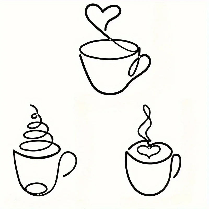 Purilite Select 1/3PCS Creative Coffee Wall Hangings