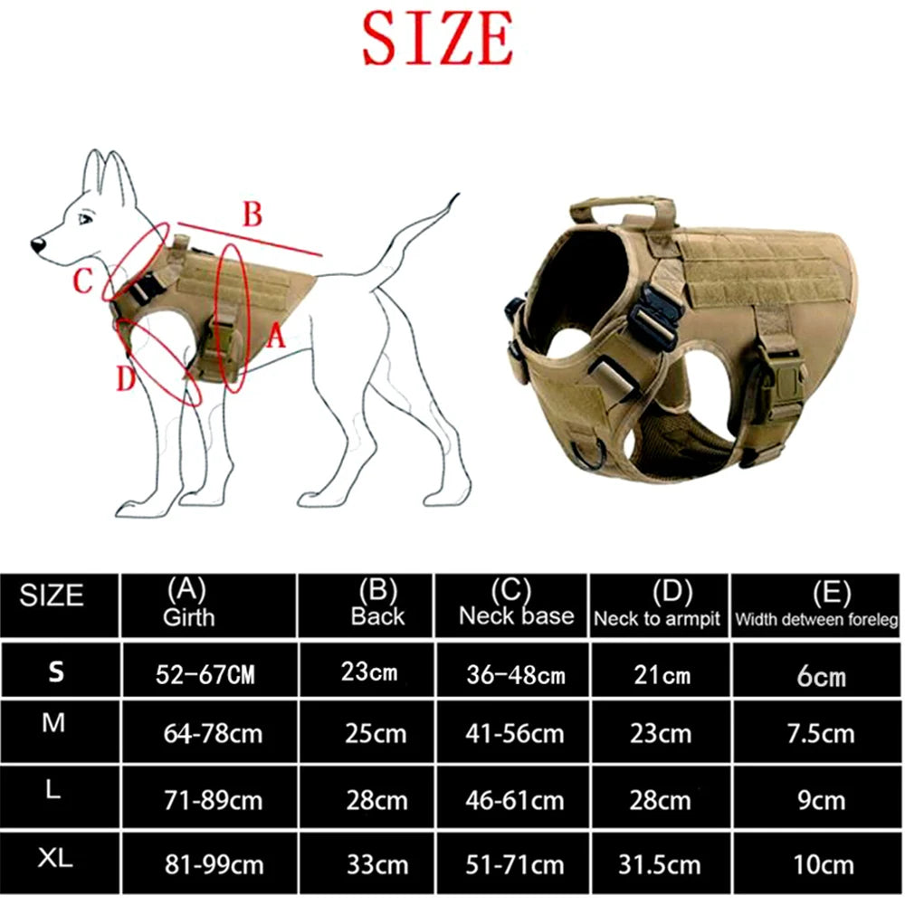 Purilite Select Tactical Military Dog Vest & Leash Set