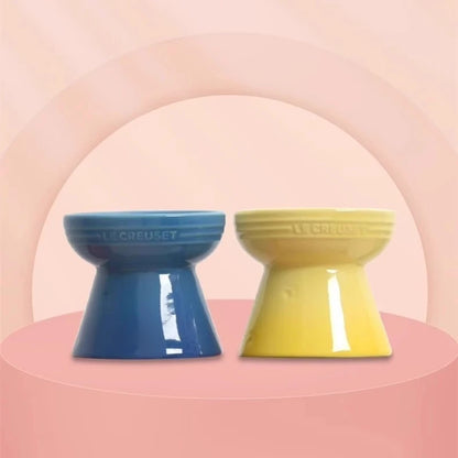 Ceramic Tall Pet Bowl – Anti-Spill Elevated Cat & Dog Food Bowl