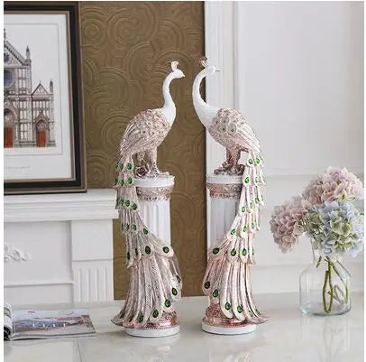 Purilite Select European Luxury Resin Peacock Sculpture