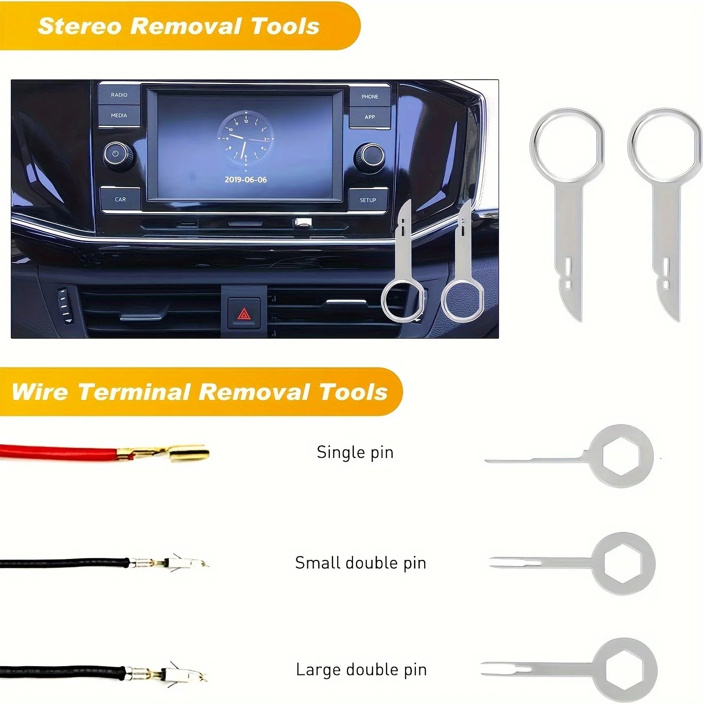 Purilite Select 24-Piece Trim & Fastener Removal Tool Set — Professional Auto Clip & Panel Remover Kit