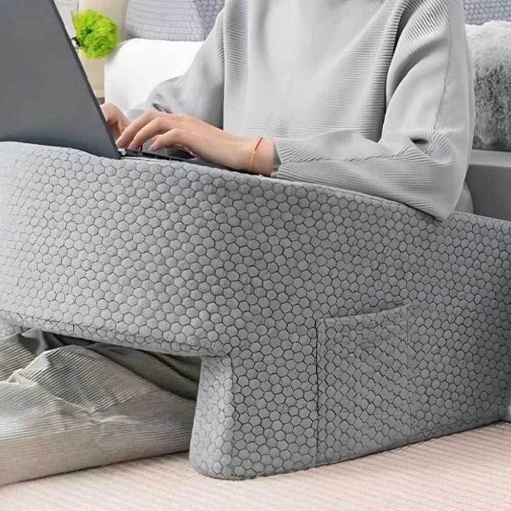 Purilite Select Bed Reading Pillow | High-Density Memory Foam U-Shape Support Pillow | Breathable Ergonomic Body Cushion