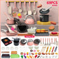 Purilite Select Kids Kitchen Toys Set 92/86/69/59 PCS Pretend Play Kitchen Accessories with Play Pots and Food Cooking Toy Set for Boys and Girls