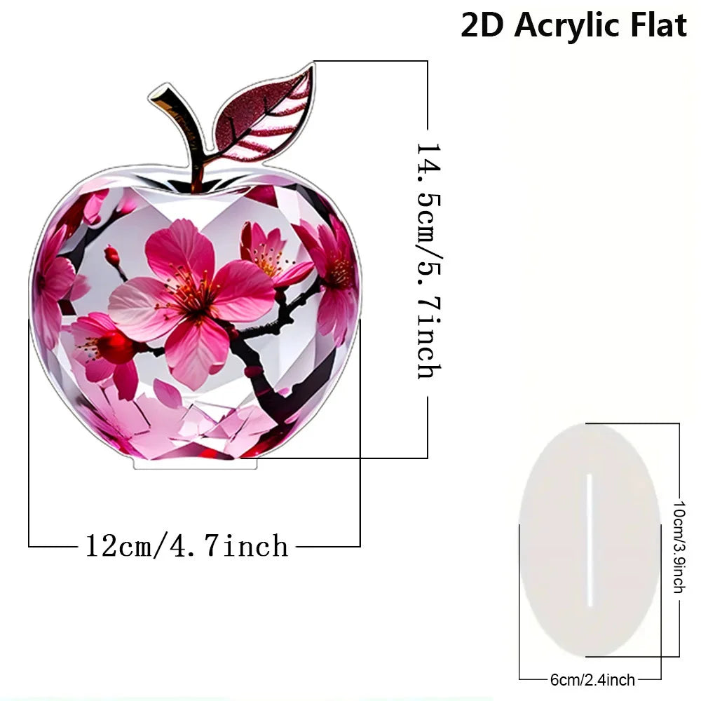 Purilite Select 2D Acrylic Apple Shape Table Ornaments