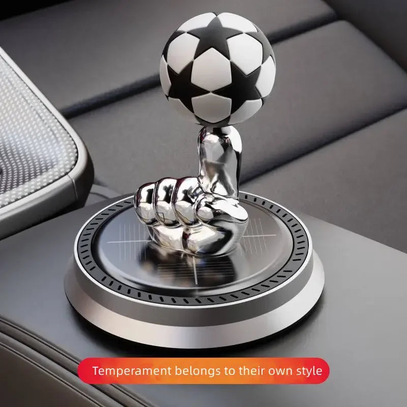 Purilite Select Solar Finger Football Car Perfume Air Freshener – Innovative Solar Spinning Aroma Diffuser