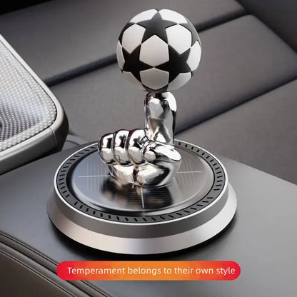 Purilite Select Solar Finger Football Car Perfume Air Freshener – Innovative Solar Spinning Aroma Diffuser