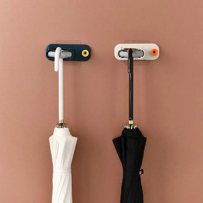 Purilite Select Waterproof Mop Hanger Nail-Free Self-Adhesive Wall Mount Mop Holder, Multifunctional Broom Clip Organizer for Bathroom, Kitchen & Home Storage