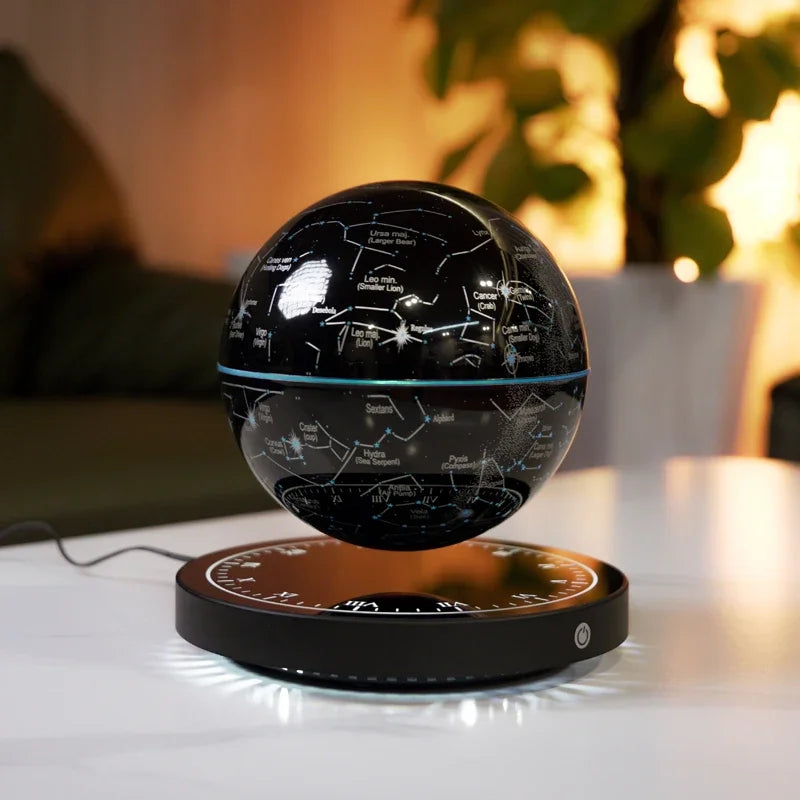 Purilite Select | Levitating Starry Globe Floating Lamp | Rechargeable Touch Control RGB Table Light for Home and Office Decor