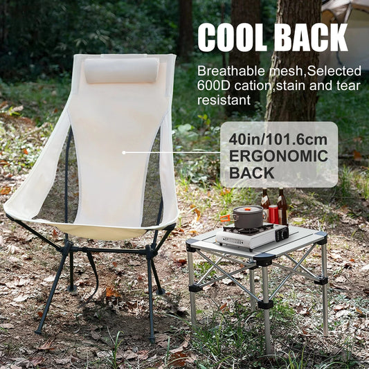 Purilite Select Portable Folding Camping Chair with Headrest