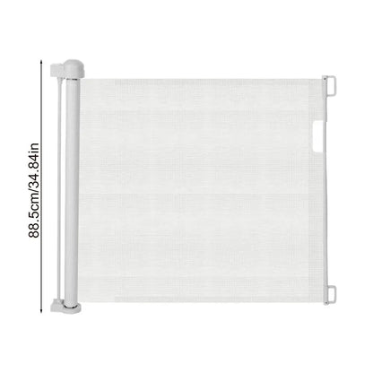 Purilite Select Retractable Baby Gate for Stairs | No-Drill Mesh Safety Gate | Freestanding Child & Pet Safety Door Barrier | Indoor Outdoor Home Use