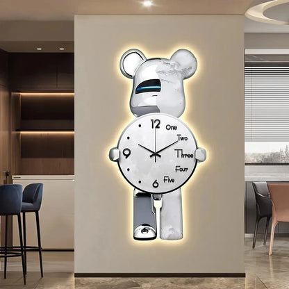 Purilite Select Aesthetic Bear Wall Clock with LED Lamp