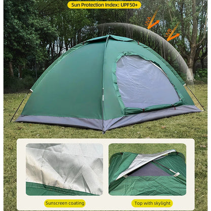 Purilite Select Outdoor Camping Tent | Portable Windproof Hiking Tent | Double Bed Family Shelter | Rain and Sun Protection
