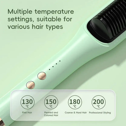 Purilite Select Electric Hot Comb Multifunctional Straight Hair Straightener Straightening Brush Comb Negative Ion Anti-Scalding Styling Tool