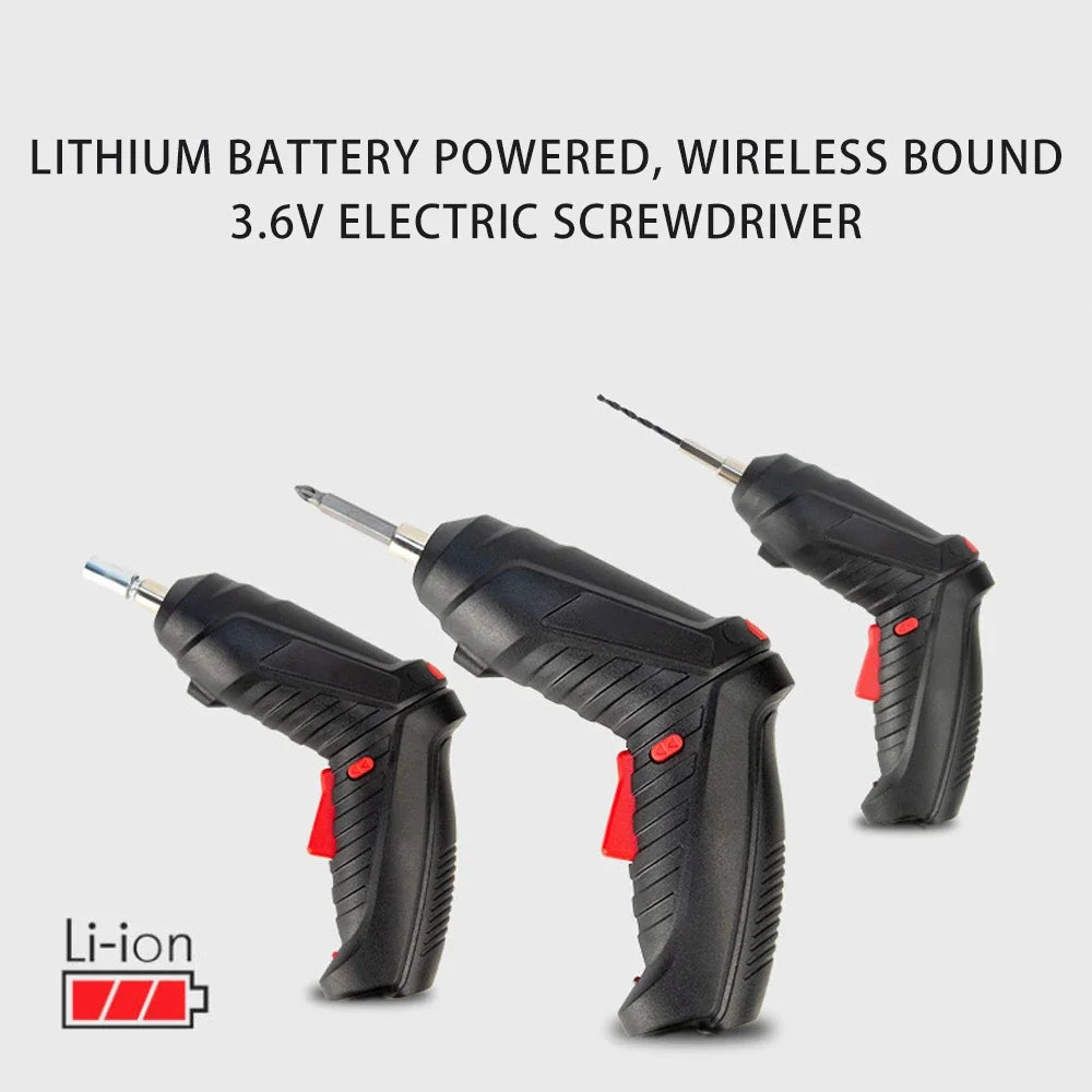 Purilite Select 47Pcs 36V Rechargeable Cordless Electric Screwdriver & Mini Drill Set