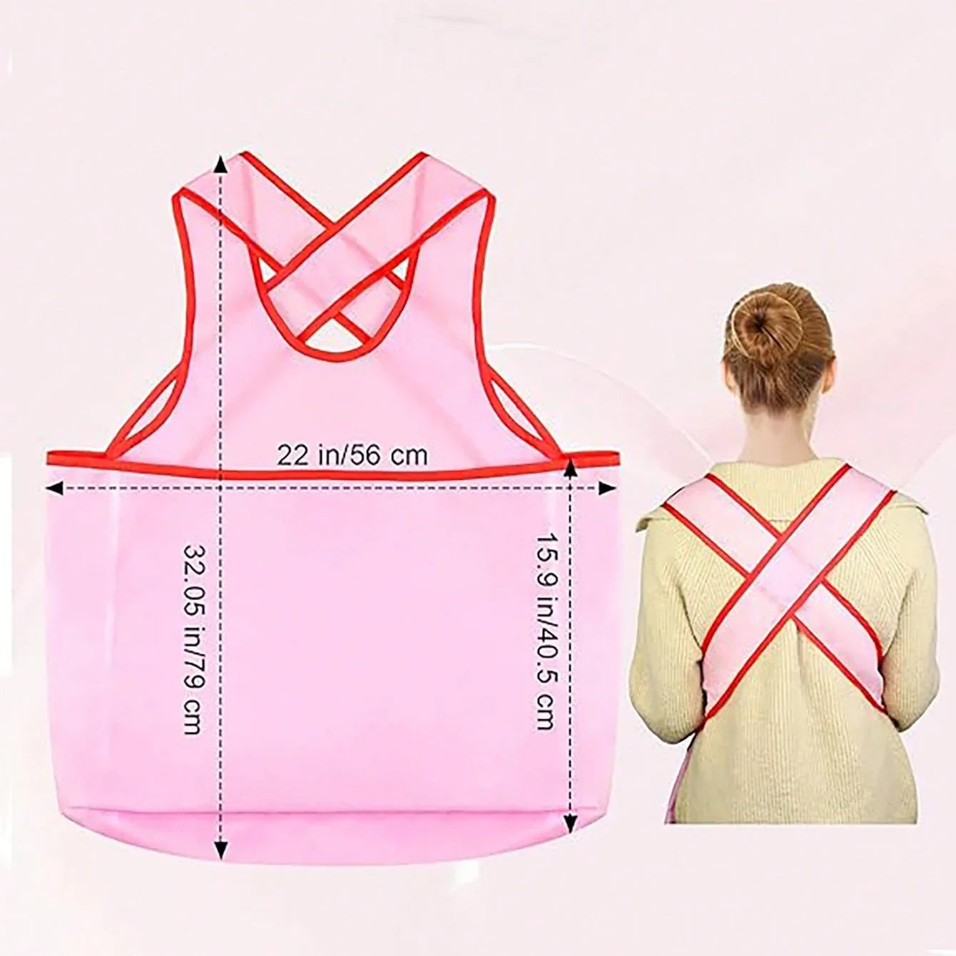 Purilite Select | Sleeveless Laundry Apron | Women Portable Cross Design | Waterproof Clothes Organizer Bib