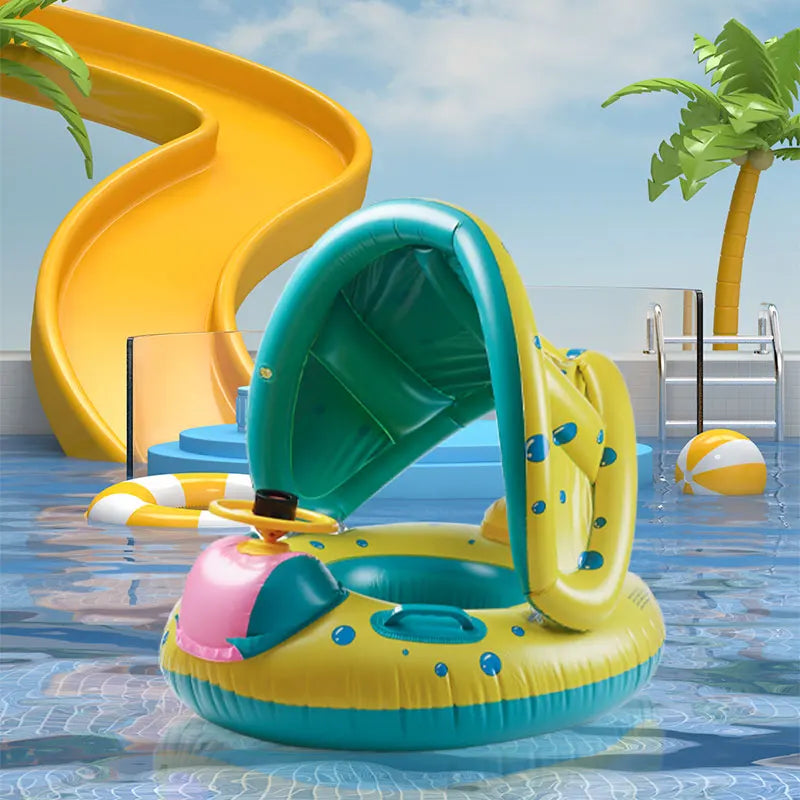 Purilite Select: Baby inflatable swimming ring with seat and sunshade