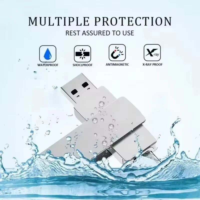 Purilite Select USB 3.2 High-Speed Metal Flash Drive, Portable Waterproof USB Memory Stick for PC, Laptop & Data Storage
