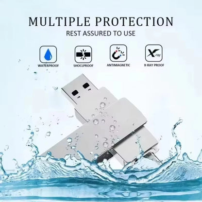 Purilite Select USB 3.2 High-Speed Metal Flash Drive, Portable Waterproof USB Memory Stick for PC, Laptop & Data Storage