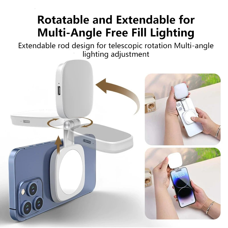 Purilite Select Magnetic Portable Selfie Light with Mirror for Video Calls & Content Creation (Set of 3)