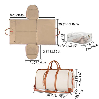 Purilite Select Foldable PU Leather Womens Travel Duffel Bag
