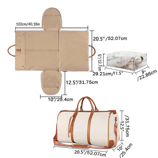 Purilite Select Foldable PU Leather Womens Travel Duffel Bag