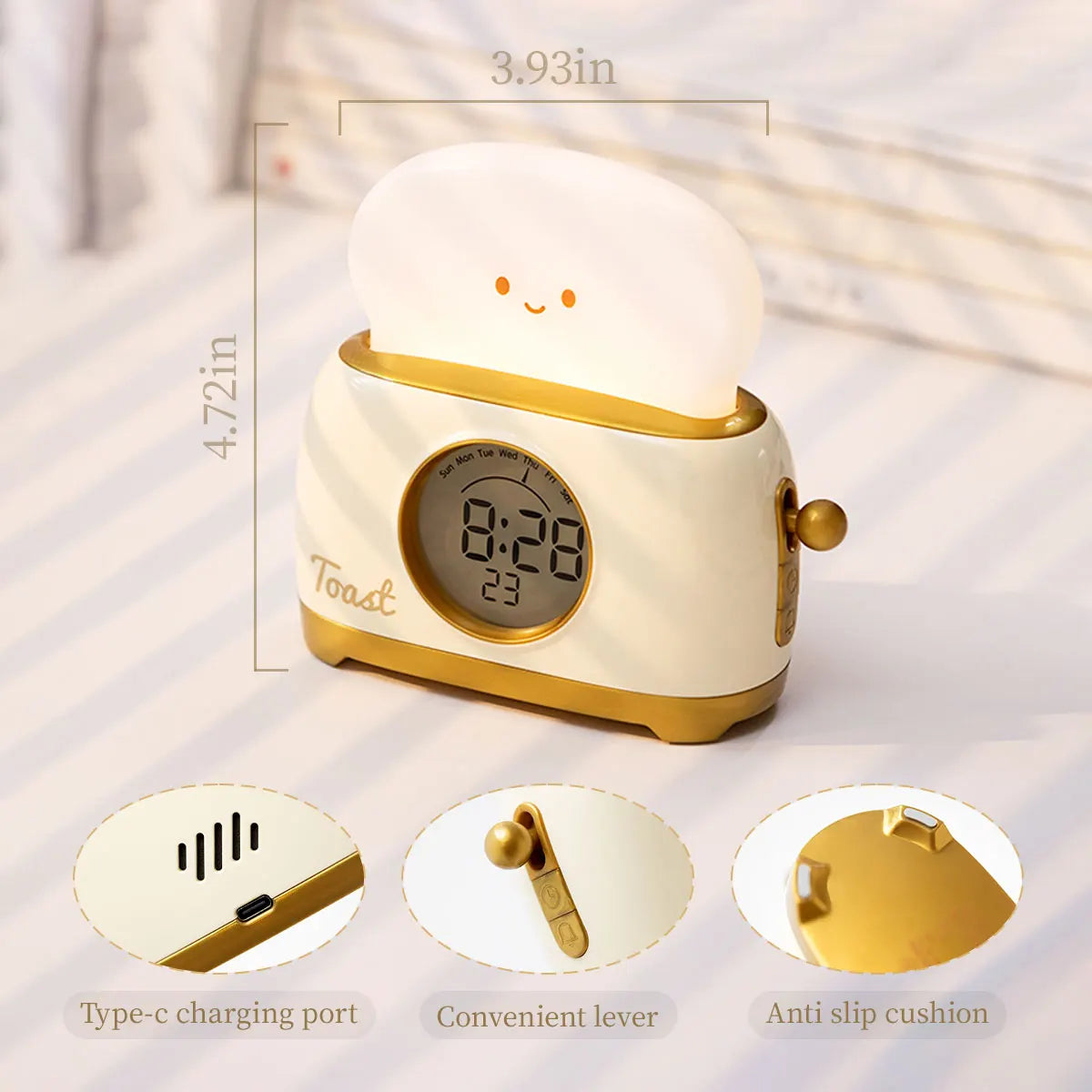 Purilite Select Toaster Night Light Alarm Clock