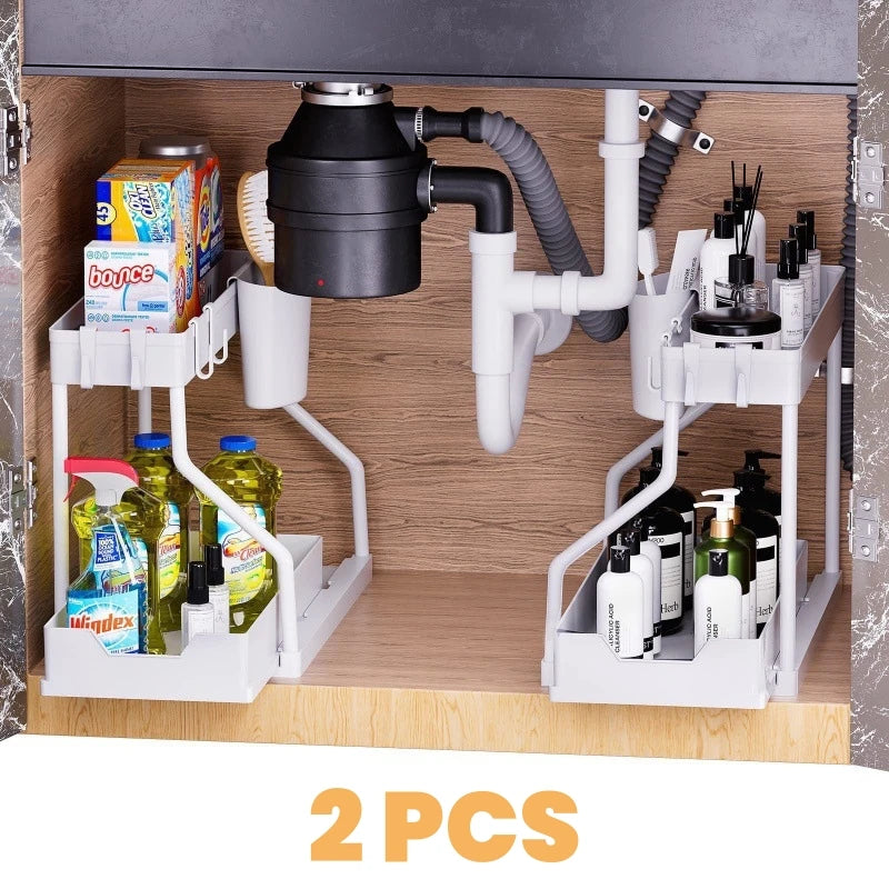 Purilite Select 2-Tier Pull-Out Storage Organizer Shelf