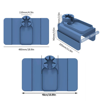 Purilite Select Silicone Coaster Sofa Cup Holder Tray | Sofa Armrest Storage Box | Side Pocket for Remote & Beverage