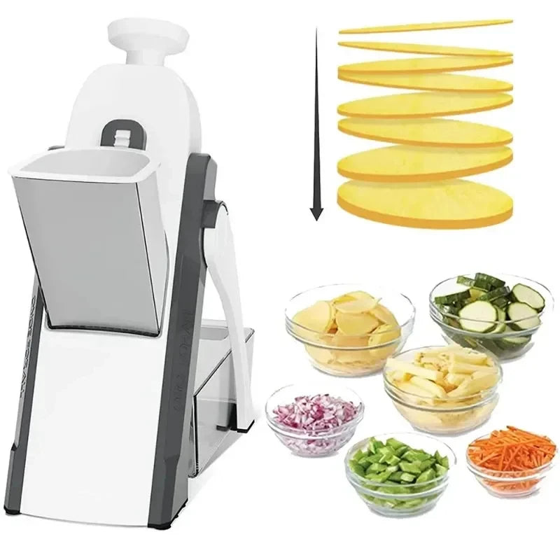 Purilite Select 5-in-1 Multifunction Vegetable Cutter Grater Slicer and Dicer Kitchen Food Preparation Tool